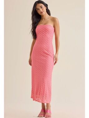 Altar’d State Strapless Lace Midi Dress – NWT - Medium
